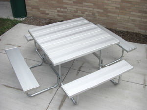 Square Table - ALUMINUM Planks